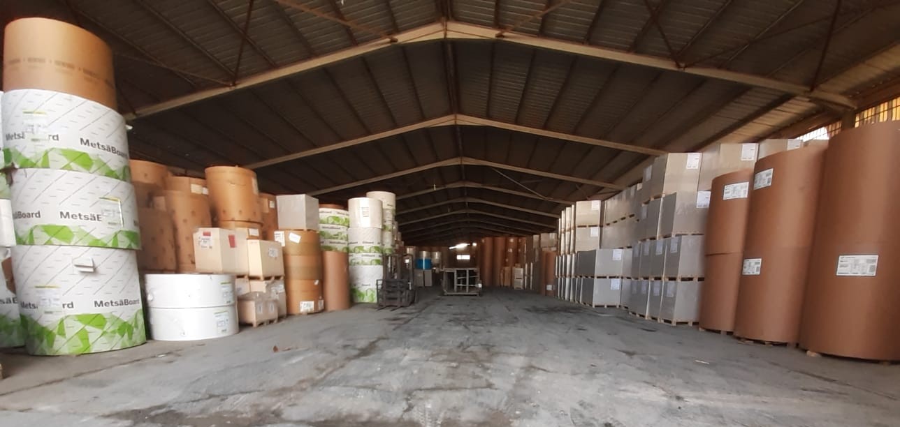 Paper rolls warehouse